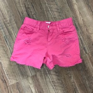 ❌SOLD❌Girl’s Distressed Denim Shortie Shorts
